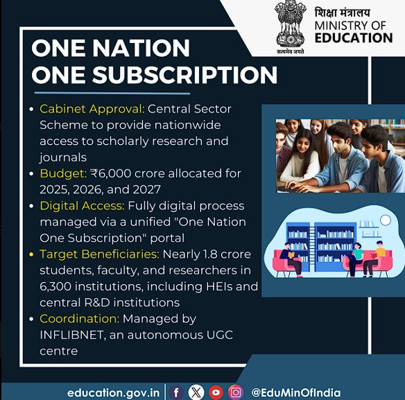 One Nation One Subscription Scheme Details