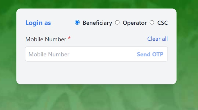 Login Process for Abua Swasthya Card