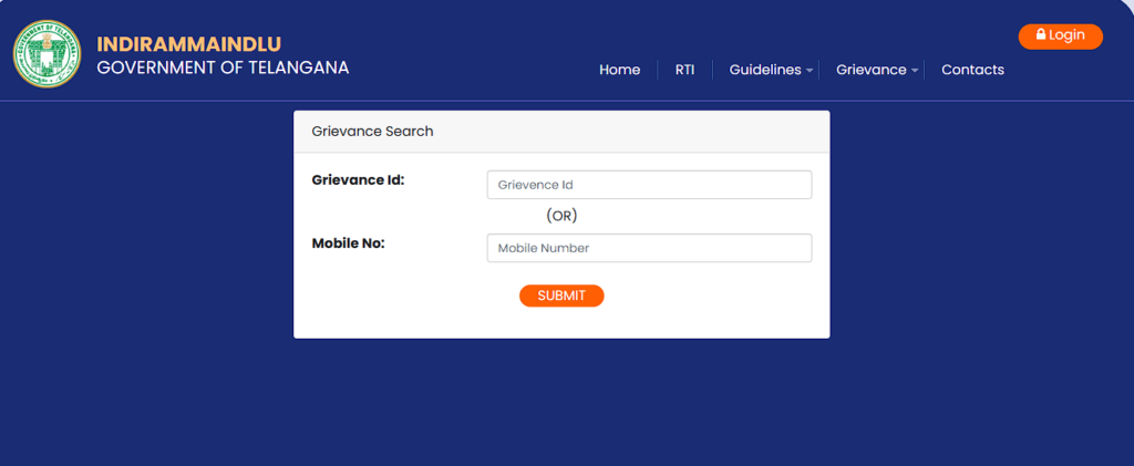 Indiramma Housing Scheme Check Complaint Status
