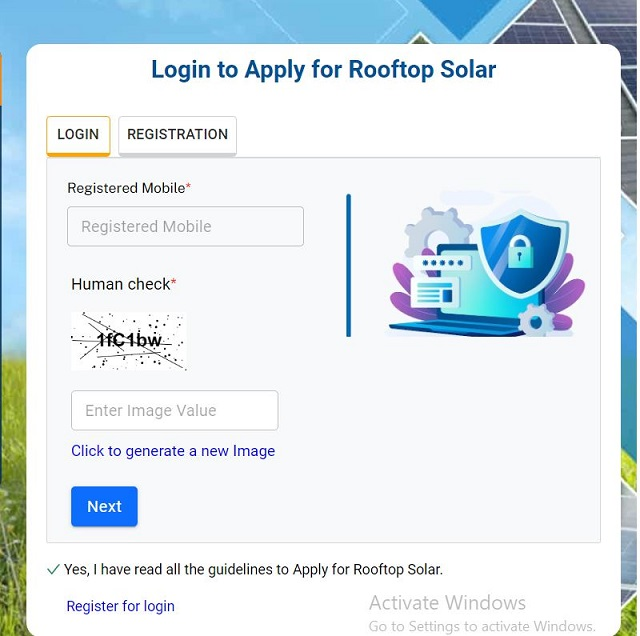 How to Login to the Solar Rooftop Portal