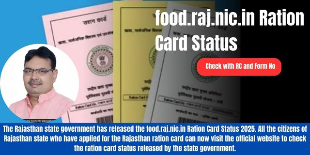 food.raj.nic.in Ration Card Status 2025 – Check Online with Ration Card or Form Number