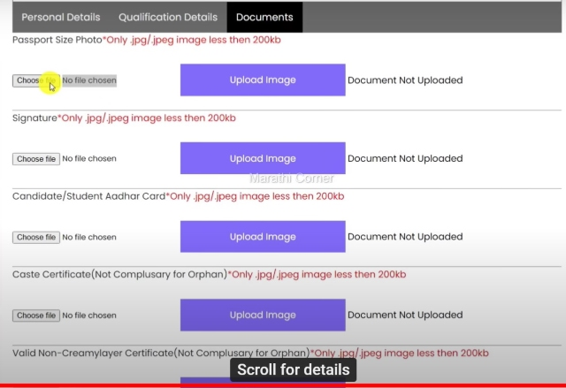 Upload all necessary documents
